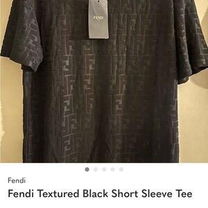Fendi Monogram Black Short Sleeve Tee